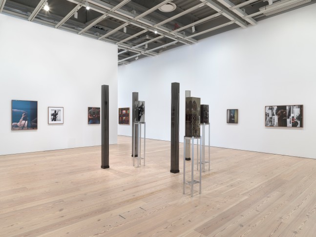 Installation view of sculptures by Matthew Angelo Harrison