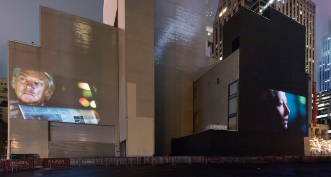 Installation view of living art installation by Doug Aitken