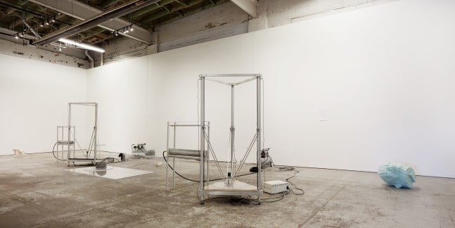 Installation view of sculptures by Matthew Angelo Harrison