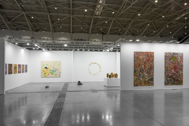 Installation view of works by various artists