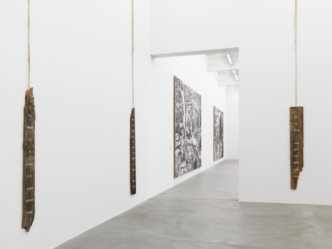 Installation view of Ugo Rondinone sculpture and installation exhibition