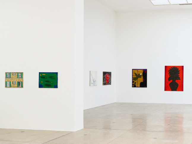 installation view of works by Jean-Frédéric Schnyder