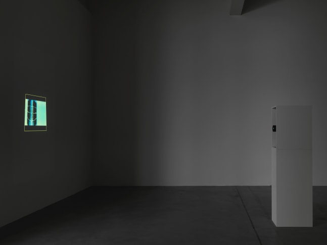 Installation view of Trisha Donnelly light and film installations