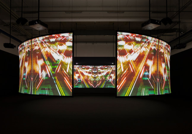 Installation view of Works by Doug Aitken