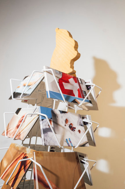 Installation view, Lucas Blalock, Souvenir Cinema, Swiss Consulate, New York, 2025