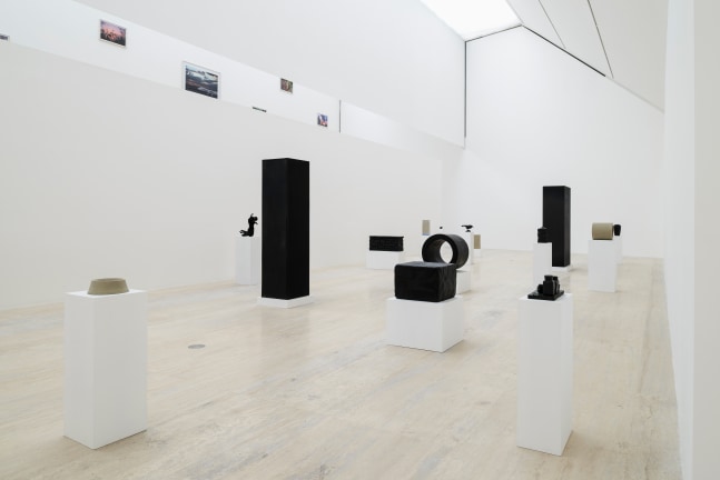 Installation view of sculptures by Peter Fischli and David Weiss