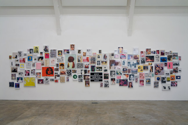 Installation view of works by Steven Shearer