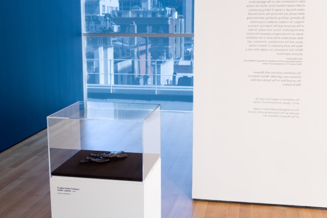 Installation view of video installation by Douglas Gordon