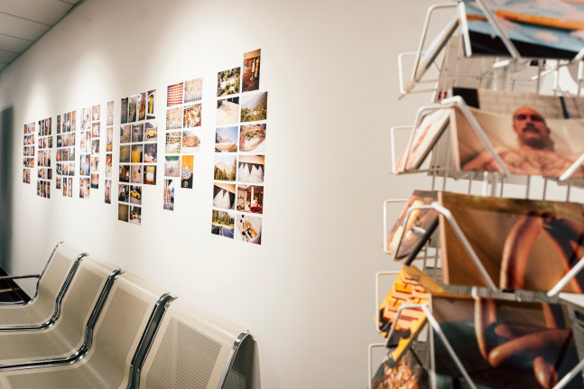 Installation view, Lucas Blalock, Souvenir Cinema, Swiss Consulate, New York, 2025