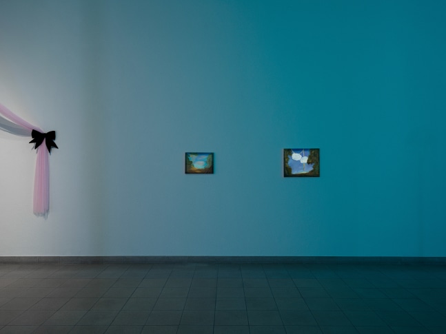 Installation view, Karen Kilimnik, Swan Lake, Kunsthaus Glarus, Glarus, 2023