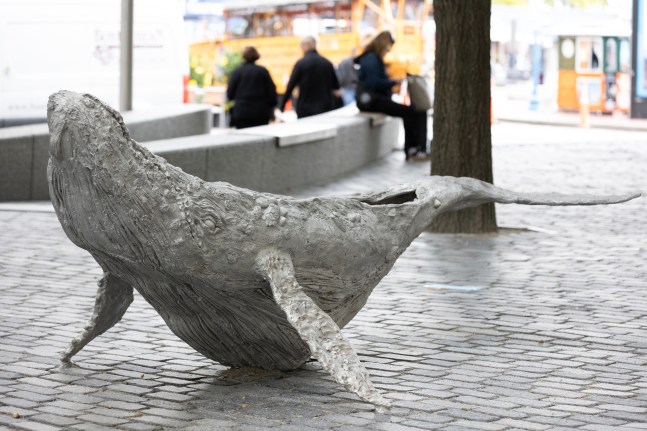 Installation view, Jean-Marie Appriou, Whale Song, Central Wharf, Boston, 2024