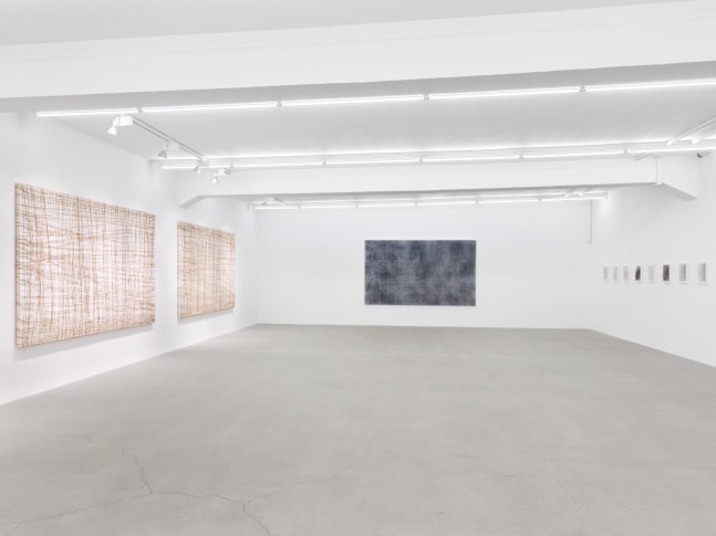 Installation view of Tim Rollins and K.O.S. paintings and text works exhibition