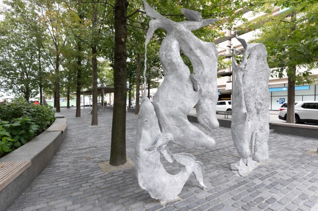 Installation view, Jean-Marie Appriou, Whale Song, Central Wharf, Boston, 2024