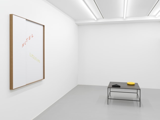 Installation view of Valentin Carron sculpture exhibition