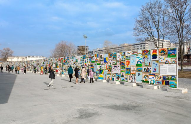 Installation view of sculpture by Ugo Rondinone