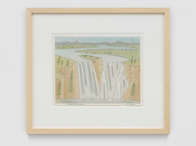 Natural Reservoir

2024

Colored pencil and graphite pencil on Arches hot press paper

Sheet 20.5 x 25.5 cm / 8 x 10 in

Frame 36 x 41 x 3 cm / 14 1/8 x 16 1/8 x 1 1/8 in

&amp;copy; John Dilg