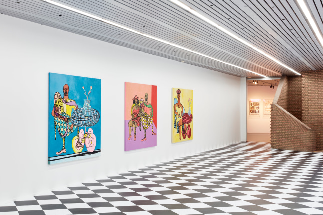 Installation view, Tschabalala Self,&amp;nbsp;Feed Me, Kiss Me, Need Me, Cultuurcentrum Strombeek, Grimbergen, 2023