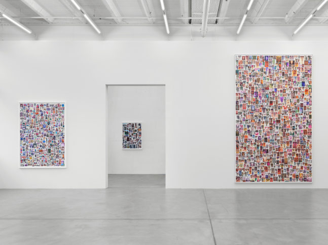 Installation view of Steven Shearer printed works exhibition