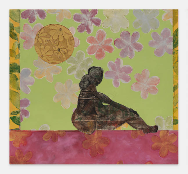 Study of Odalisque on Rose Bed

2025

Fabric, thread, painted canvas, acrylic paint and oil paint on canvas

112 x 122 cm / 44 x 48 in

&amp;copy; Tschabalala Self