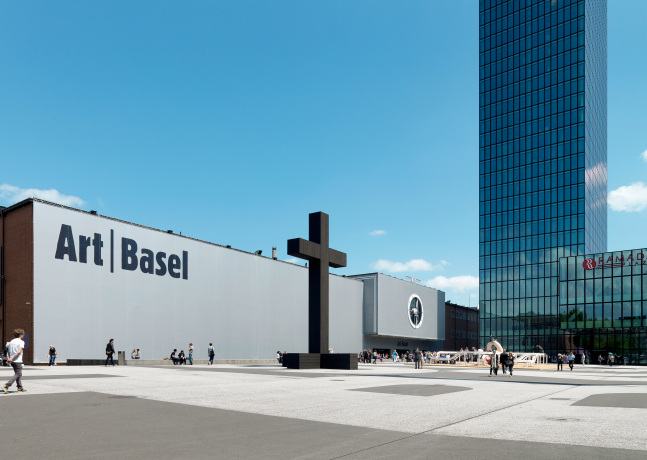 Installation view of sculpture by Valentin Carron