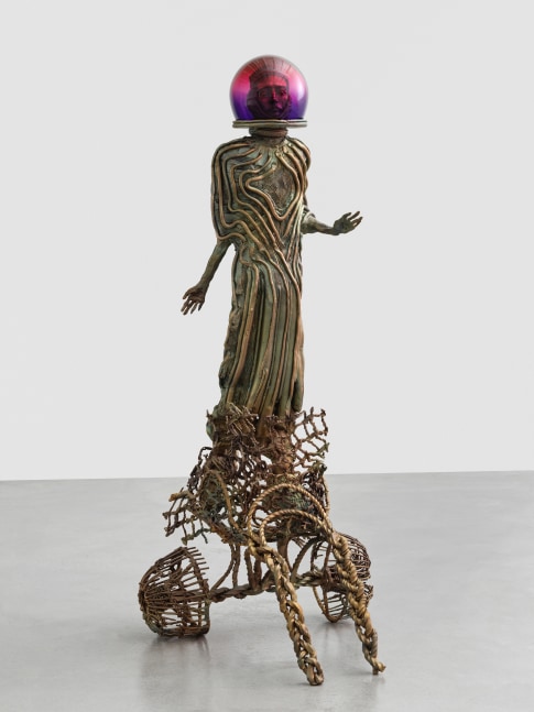 UFO (The Poet)

2023

Patinated bronze and handblown glass

Unique

Sculpture 162 x 92 x 72 cm / 63 3/4 x 36 1/4 x 28 3/8 in

Pedestal 10 x 112 x 92 cm / 3 7/8 x 44 1/8 x 36 1/4 in

&amp;copy; Jean-Marie Appriou