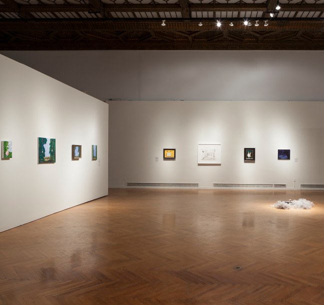 Installation view of works by Karen Kilimnik