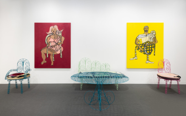 installation view of works by various artists