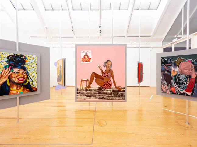 Installation view, Tschabalala Self, The Culture, Schirn Kunsthalle, Frankfurt, 2024