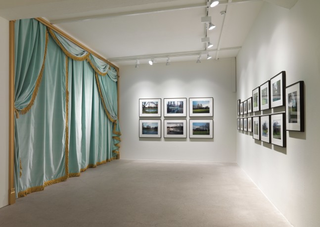 Installation view of Karen Kilimnik painting, photography, and installation exhibition