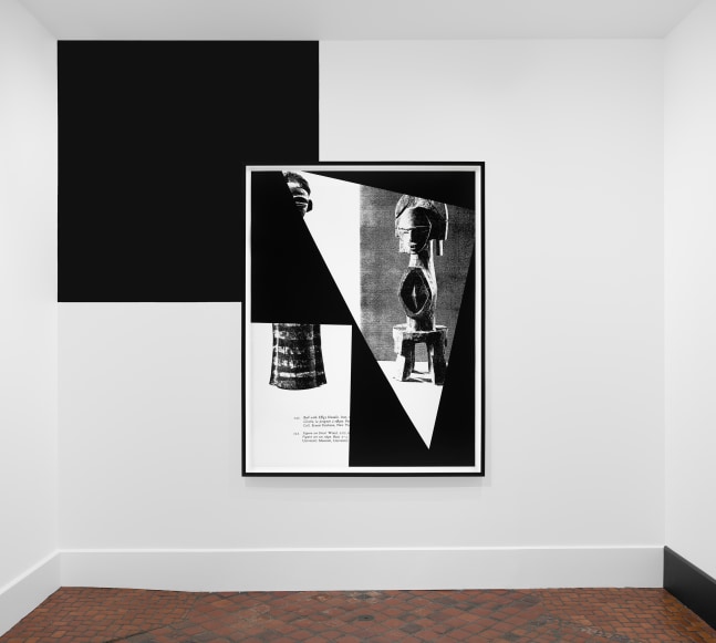 Installation view of paintings by Adam Pendleton