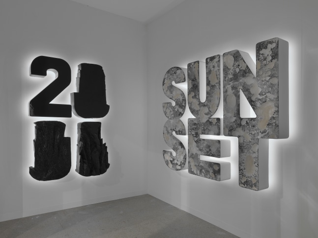 Installation view of Works by Doug Aitken