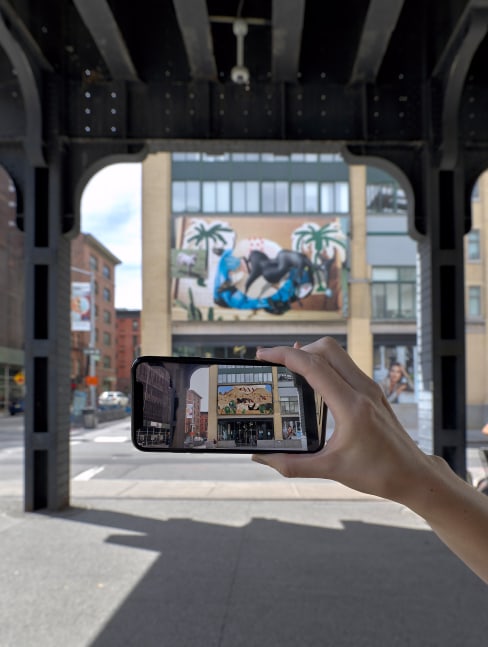 Installation view of Works by Lucas Blalock