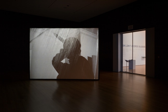 Installation view of video installation by Douglas Gordon