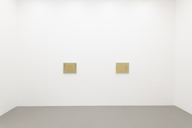 installation view of paintings and drawings by John Dilg