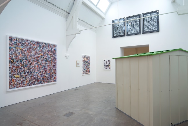 Installation view of works by Steven Shearer