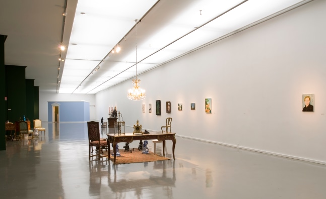 Installation view of works by Karen Kilimnik