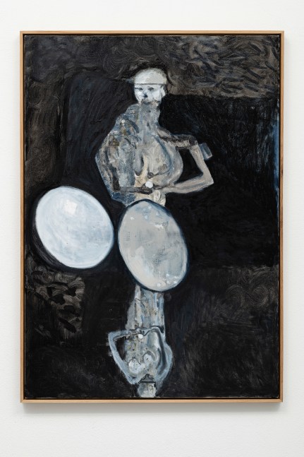 Eggwoman

2023

Oil on canvas

Image 135.5 x 95 cm / 53 3/8 x 37 3/8 in

Frame 139 x 98.5 x 4.5 cm / 54 3/4 x 38 3/4 x 1 3/4 in

&amp;copy; Tobias Pils