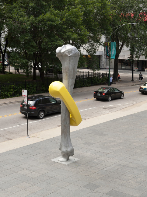 Installation view of sculptures by Mark Handforth