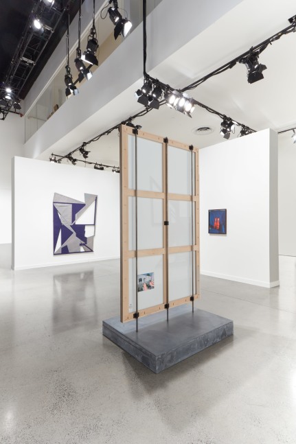 installation view of works by Lucas Blalock and Wyatt Kahn