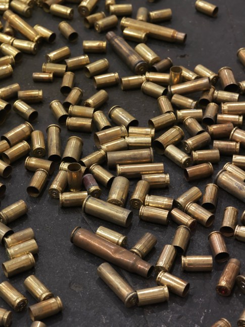 Installation view of sculpture by Matias Faldbakken