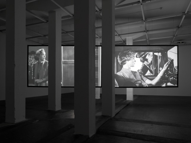 Installation view of Douglas Gordon film and installation exhibition