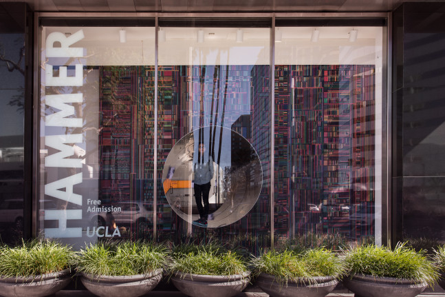 Installation view of sculpture by Oscar Tuazon