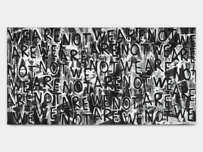 black and white silkscreen work by Adam Pendleton