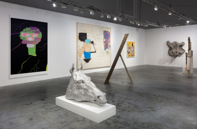 Installation view of works by various artists