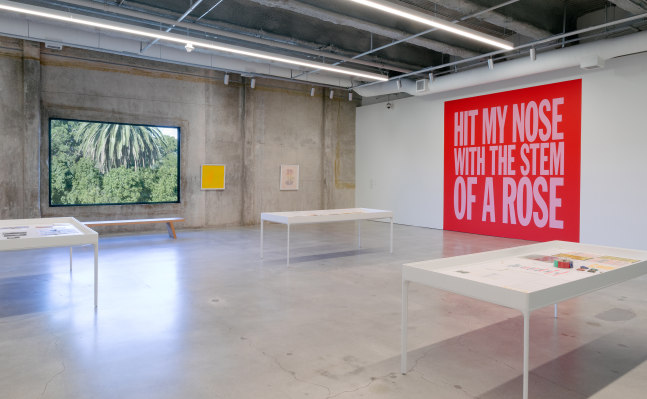 Installation view, John Giorno, No Nostalgia, Marciano Art Foundation, Los Angeles, 2025