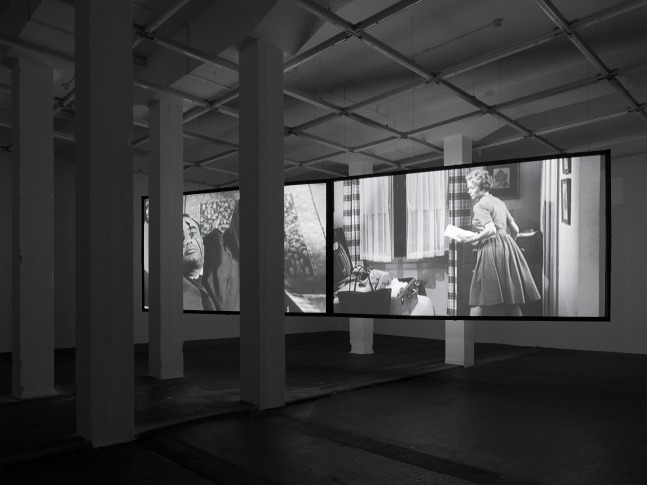 Installation view of Douglas Gordon film and installation exhibition