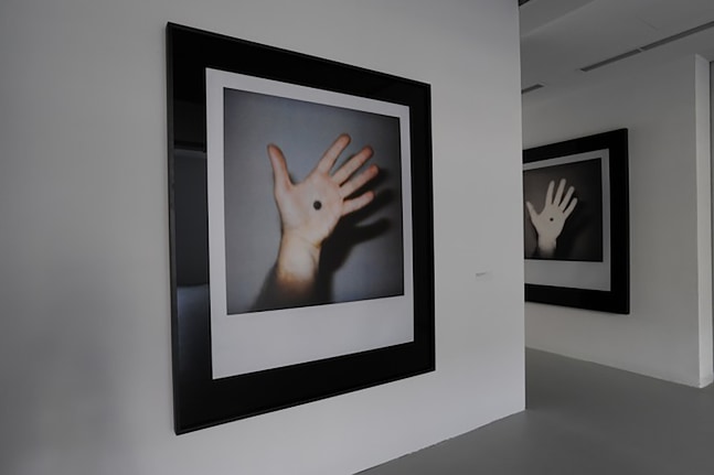 Installation view of photograph by Douglas Gordon