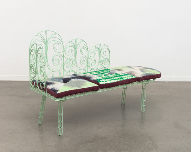 furniture sculpture of a lounge by Tschabalala Self