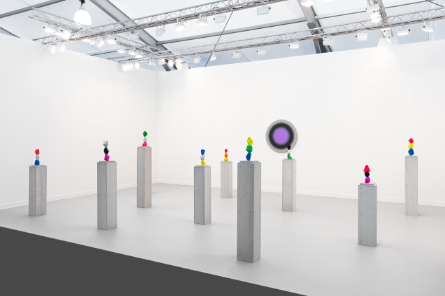 Installation view of sculptures by Ugo Rondinone