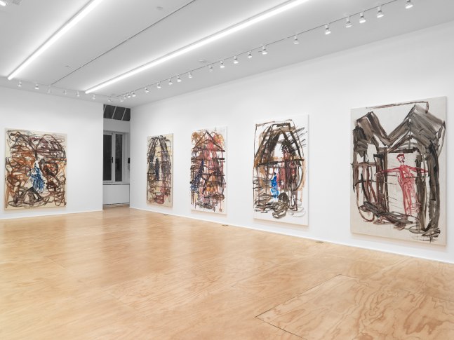 installation view of paintings by David Deutsch